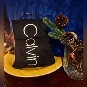 Calvin Klein Logo Embellished Nylon Backpack